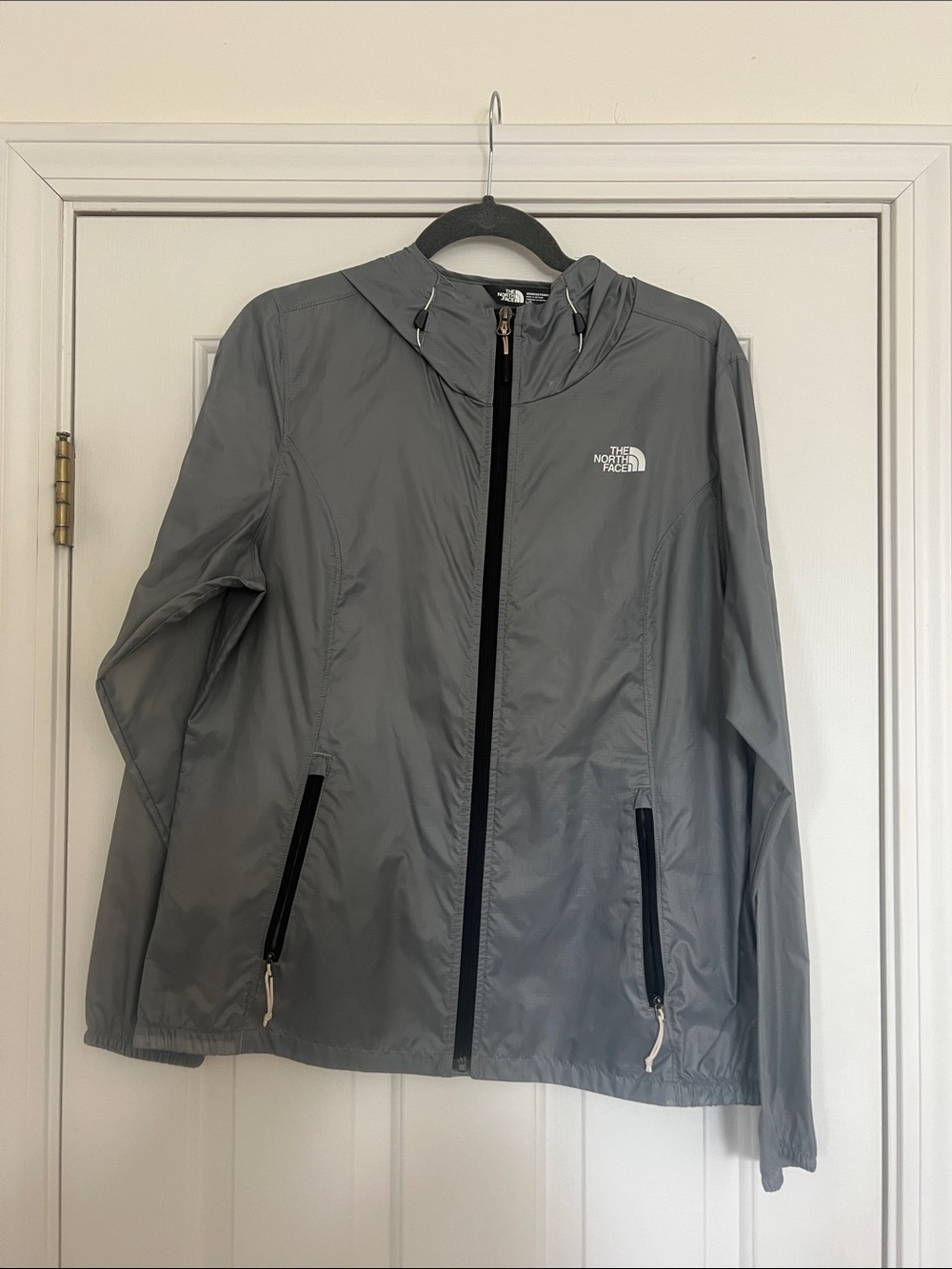 The North Face Gray Hooded Windbreaker